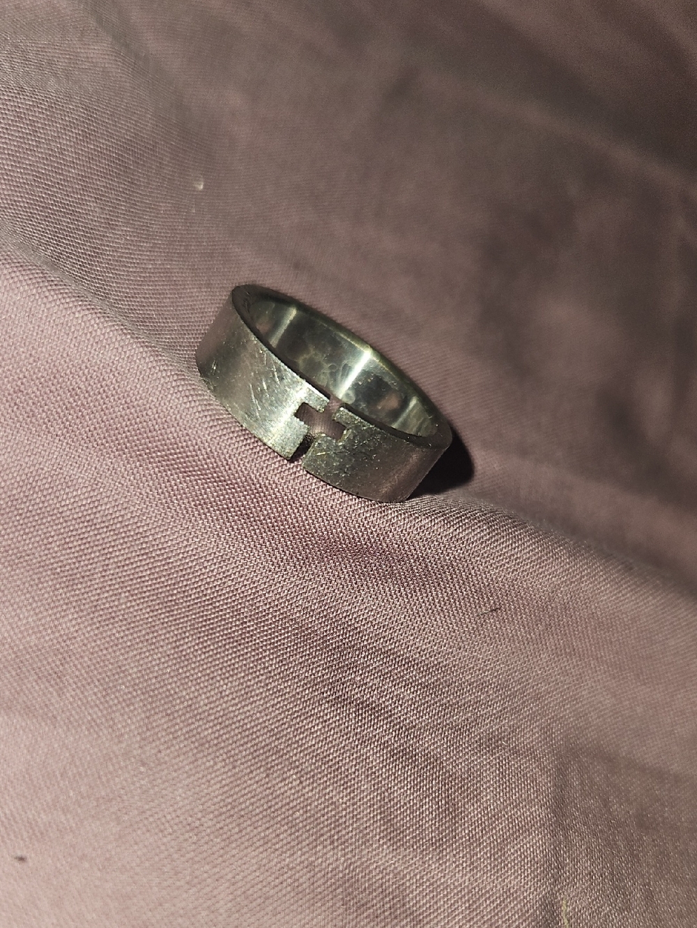 Mens Silver Cross Ring